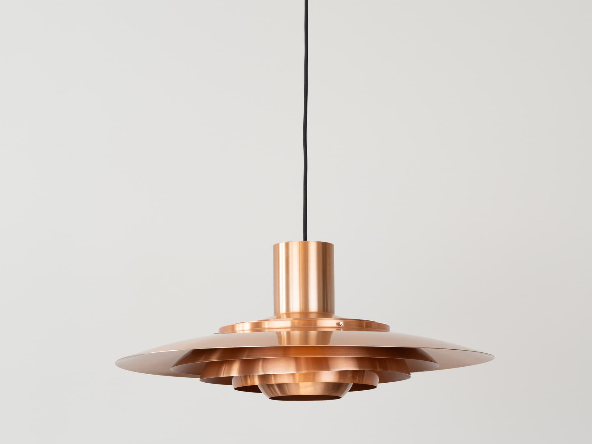 Lampa wisząca P376, miedź, proj. P. Fabricius, J. Kastholm, Nordisk Solar, Dania, lata 60. - 388033