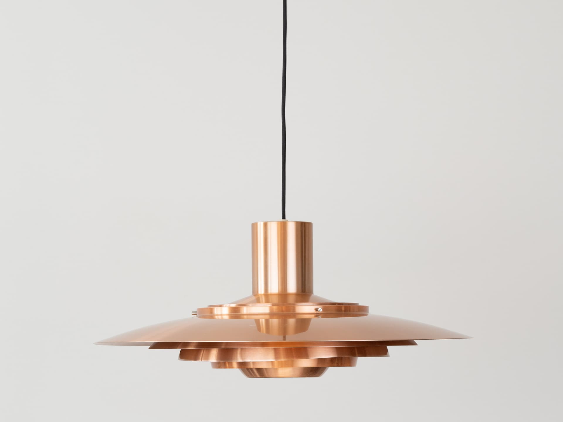 Lampa wisząca P376, miedź, proj. P. Fabricius, J. Kastholm, Nordisk Solar, Dania, lata 60. - 388032