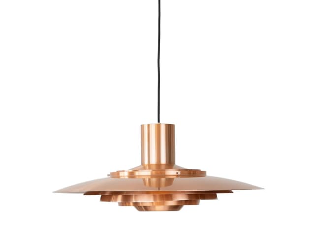 Lampa wisząca P376, miedź, proj. P. Fabricius, J. Kastholm, Nordisk Solar, Dania, lata 60. - WYMIARY