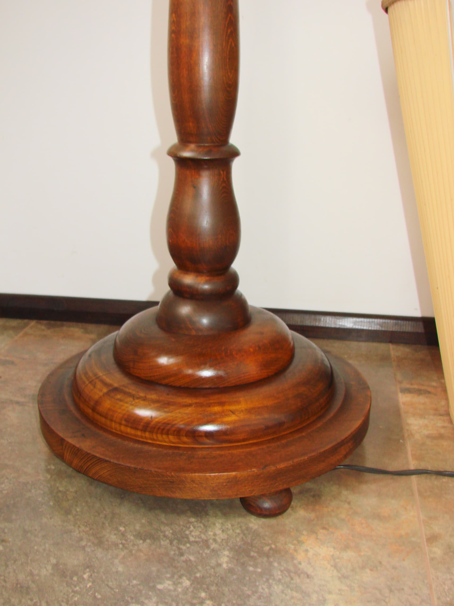 Lampa podłogowa ze stolikiem Modern, drewno brązowy, lata 40. - 388066