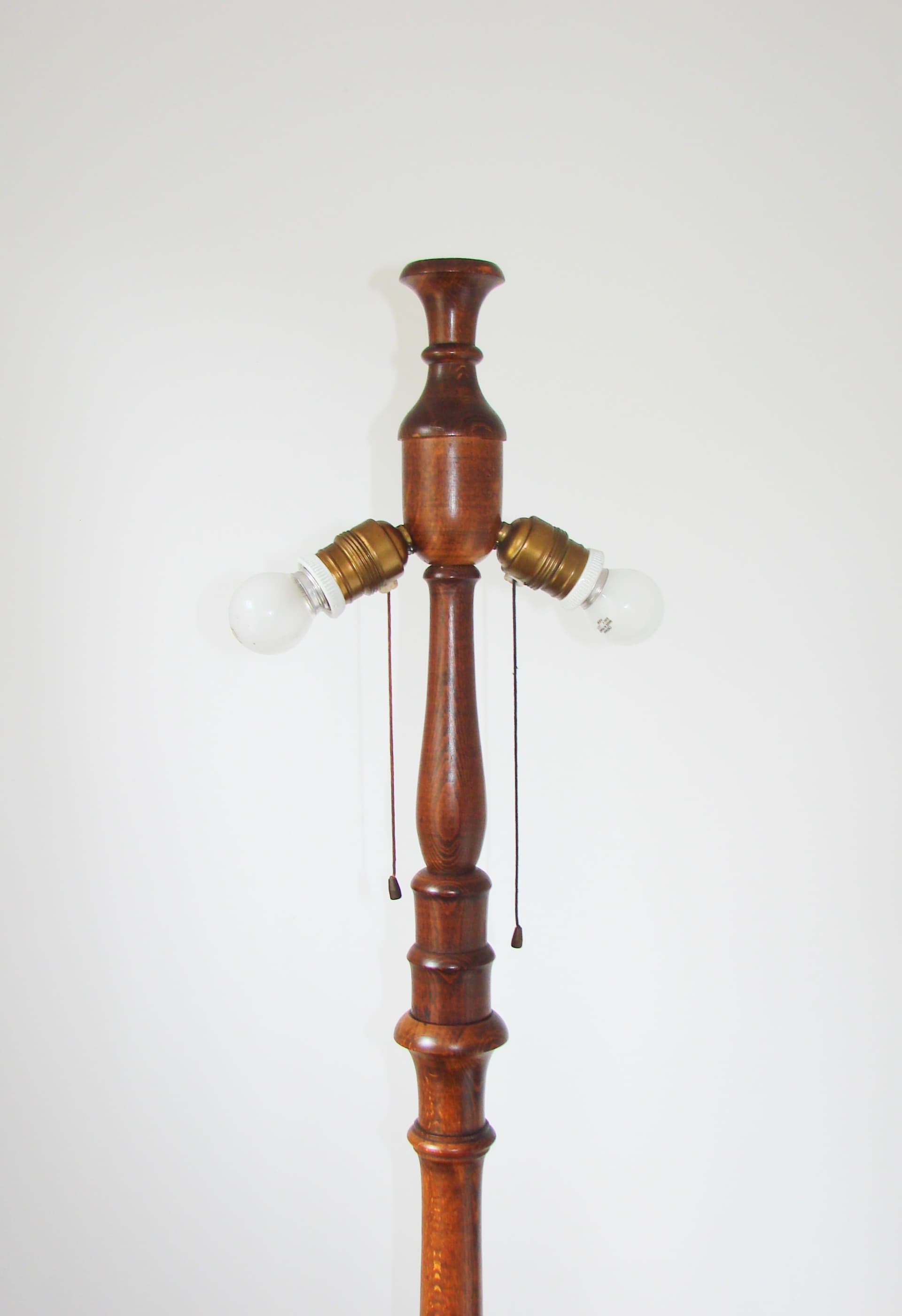 Lampa podłogowa ze stolikiem Modern, drewno brązowy, lata 40. - 388064