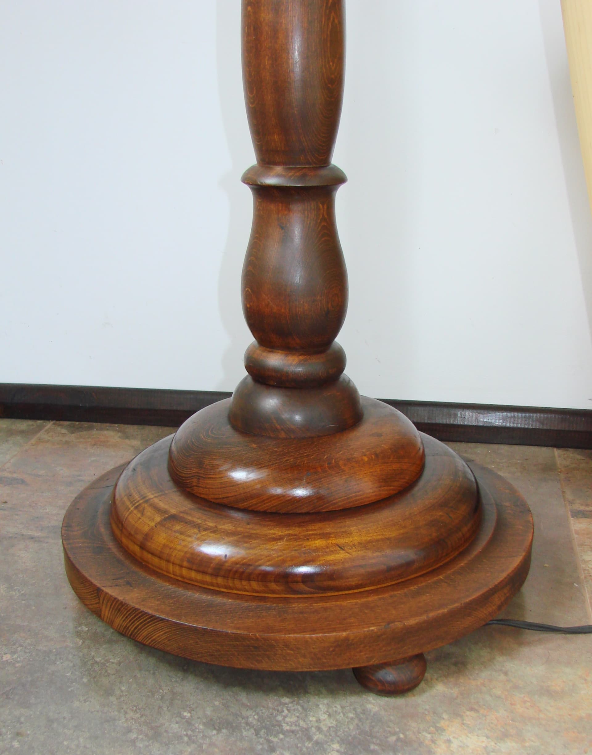 Lampa podłogowa ze stolikiem Modern, drewno brązowy, lata 40. - 388067
