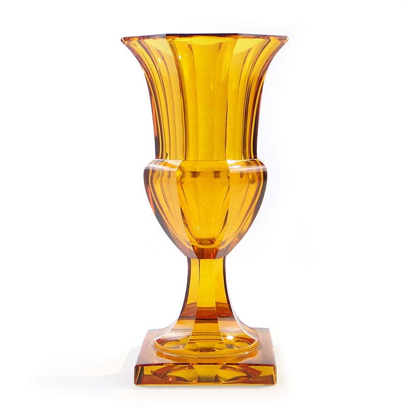 Wazon Art déco, kryształ topazowy, Moser, Czechy, lata 30. - 388108