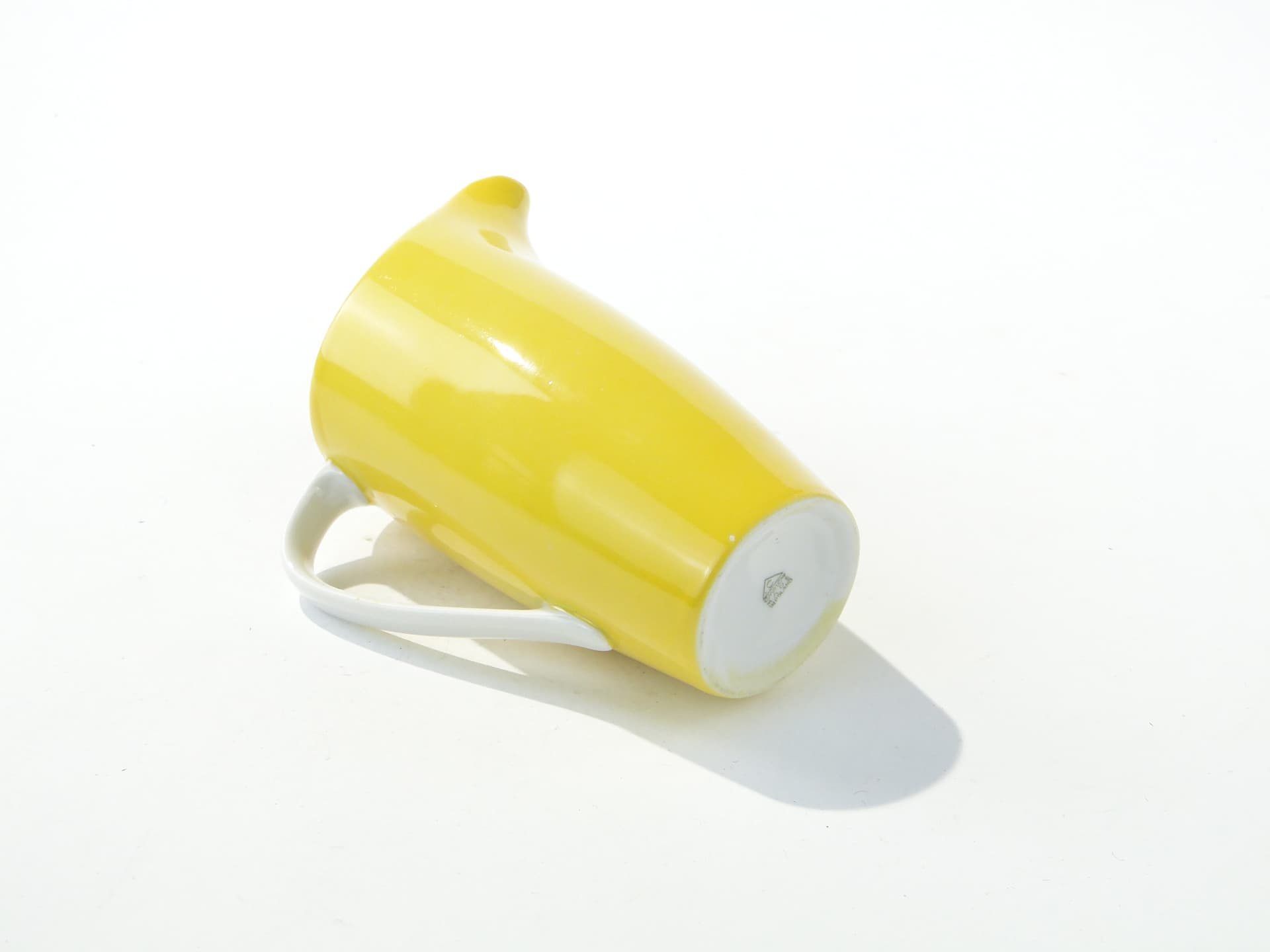 Milk Jug Goplana, yellow, porcelain, by W. Potacki, Ćmielów, Poland, 1950s - 388121