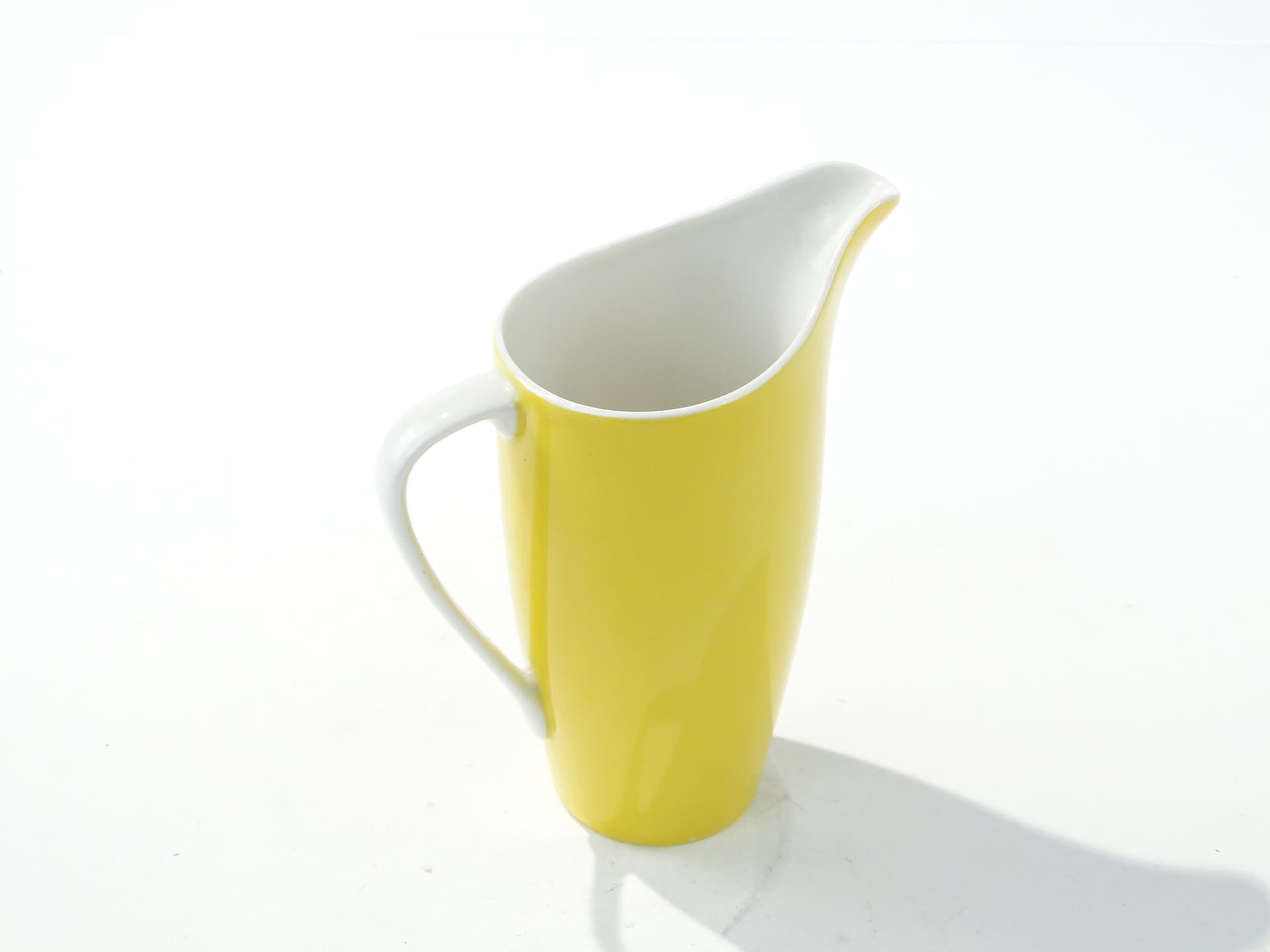 Milk Jug Goplana, yellow, porcelain, by W. Potacki, Ćmielów, Poland, 1950s - 388120