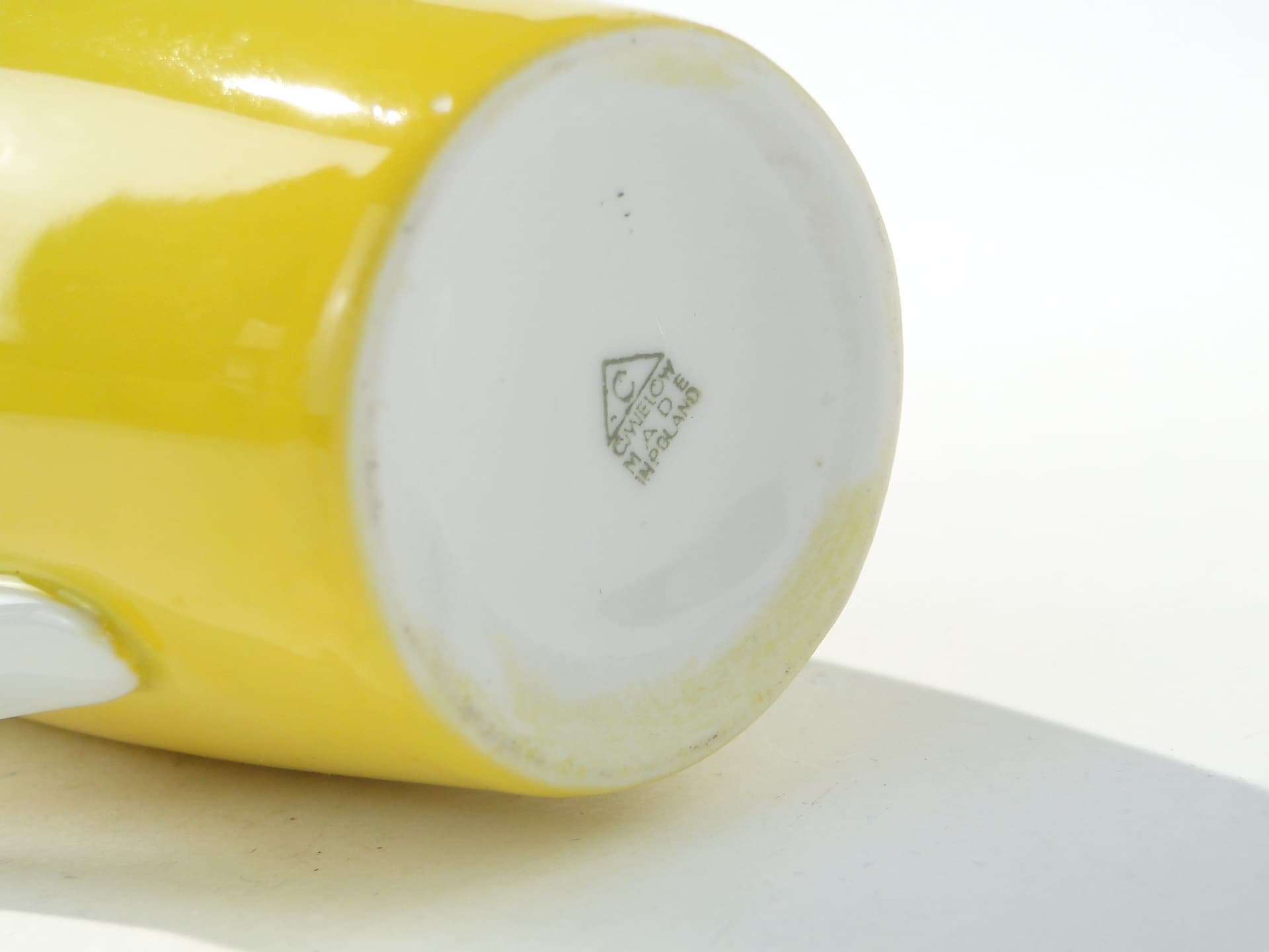 Milk Jug Goplana, yellow, porcelain, by W. Potacki, Ćmielów, Poland, 1950s - 388122