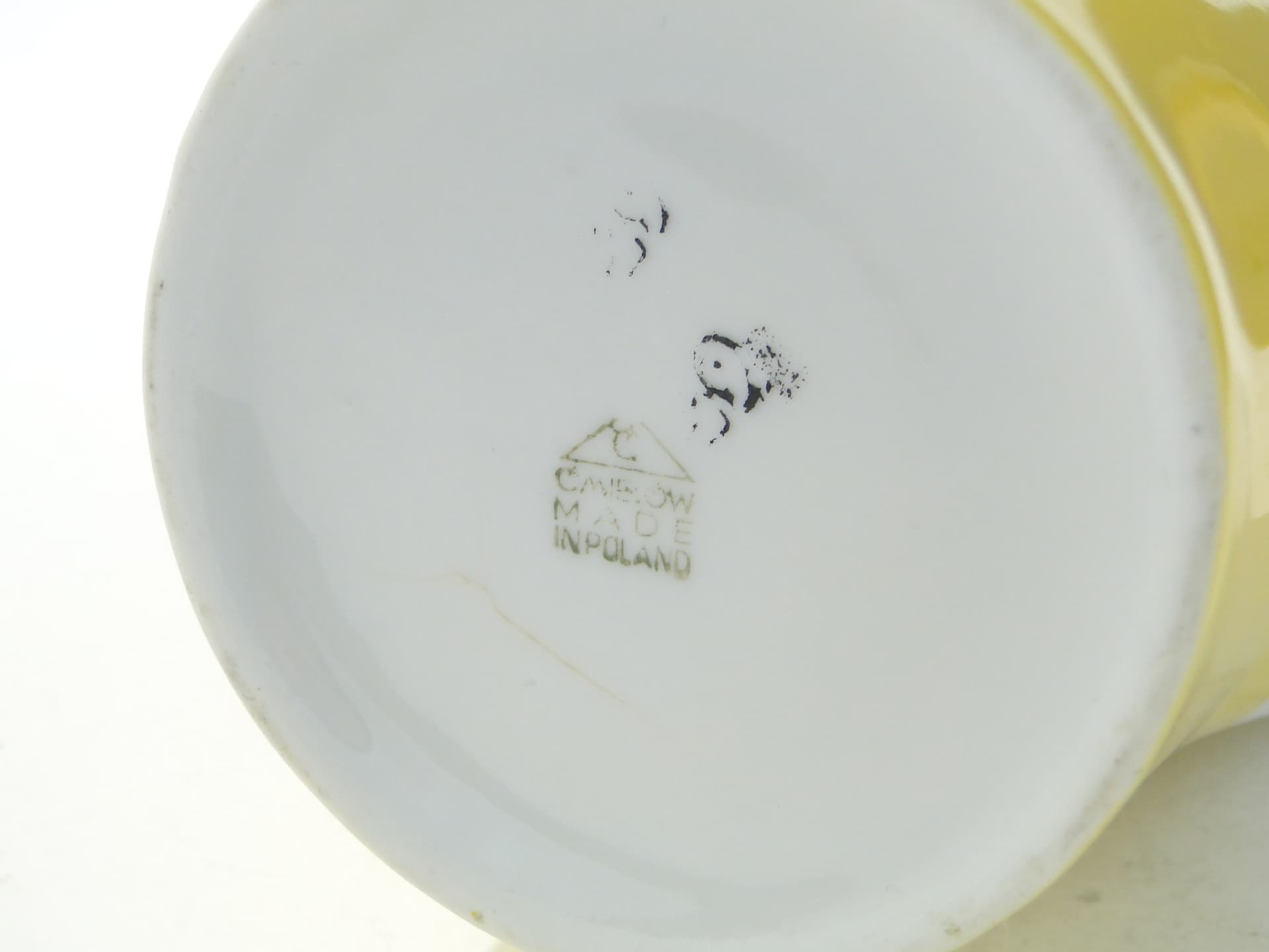 Coffee pot Goplana, yellow white porcelain, by W. Potacki, Ćmielów, Poland, 1950s. - 388189