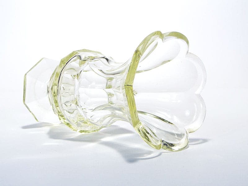 Vase Art Deco, yellow crystal, Józefina Glassworks, 1930s - 388239