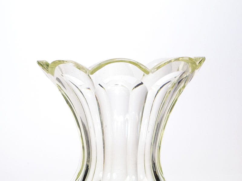 Vase Art Deco, yellow crystal, Józefina Glassworks, 1930s - 388238