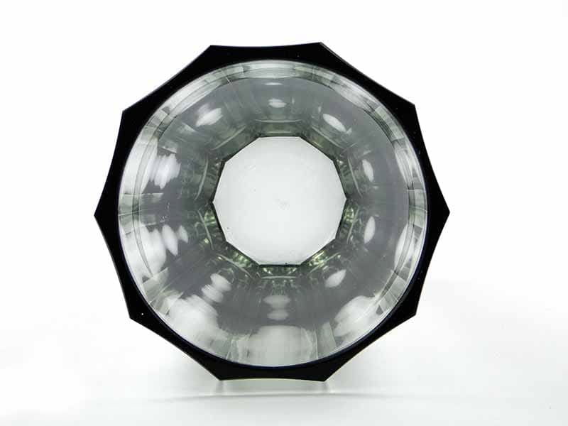 Vase Art Deco, olive crystal, Moser, Czechia, 1920s - 388258