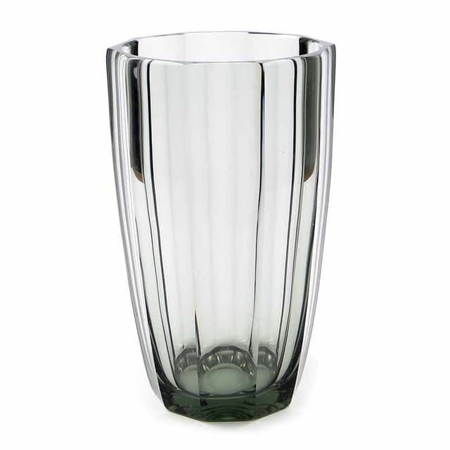 Vase Art Deco, olive crystal, Moser, Czechia, 1920s - DIMENSION
