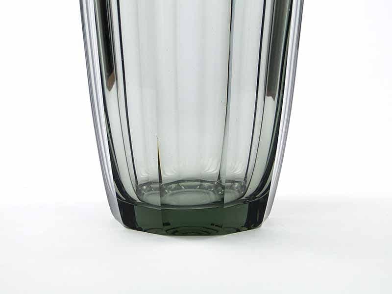 Vase Art Deco, olive crystal, Moser, Czechia, 1920s - 388252