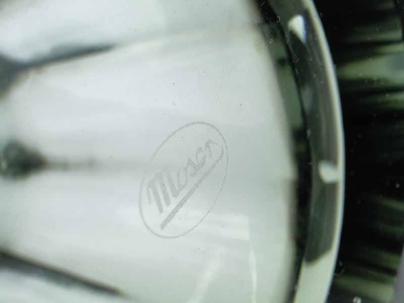 Vase Art Deco, olive crystal, Moser, Czechia, 1920s - 388257