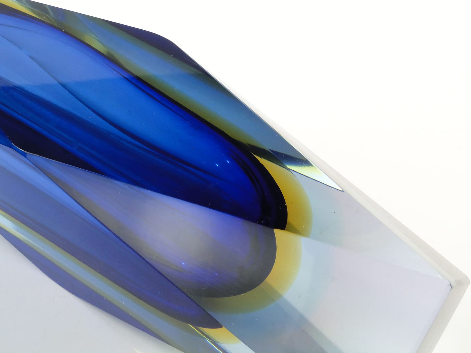 Vase Mandruzatto, sapphire crystal, Murano, Italy, 1950s - 388273