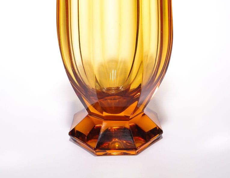 Vase Art Deco, topaz crystal, Moser, Czechia, 1920s - 388274
