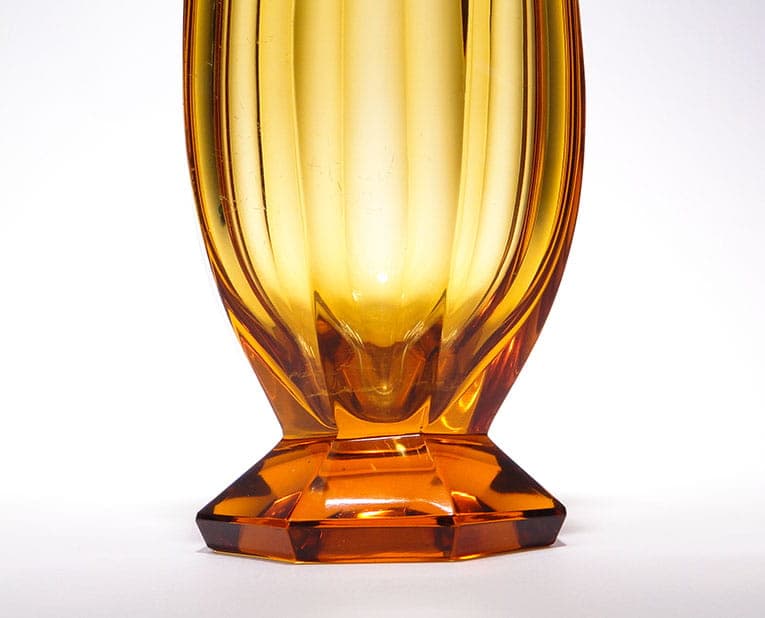 Vase Art Deco, topaz crystal, Moser, Czechia, 1920s - 388278