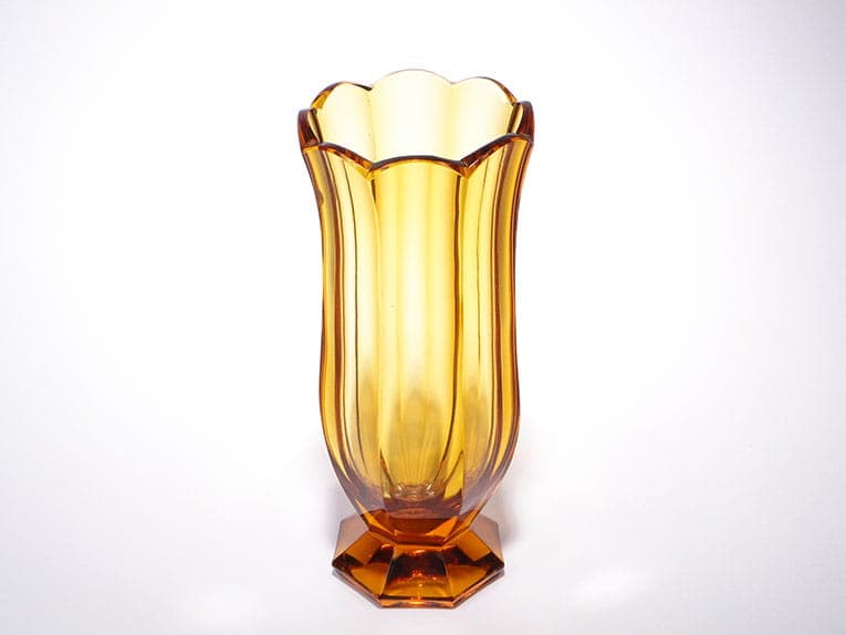 Vase Art Deco, topaz crystal, Moser, Czechia, 1920s - 388276