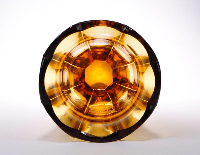 Vase Art Deco, topaz crystal, Moser, Czechia, 1920s - 388284