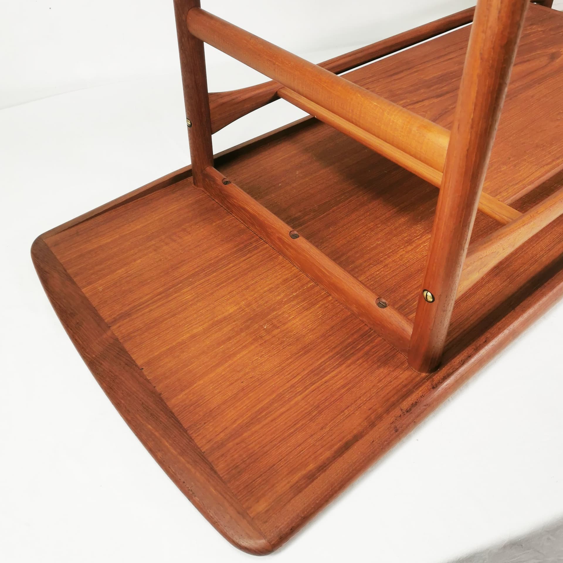 Coffee table, brown teak, by R. Christensen, Arrebo Møbler, Denmark, 1960s. - 388366
