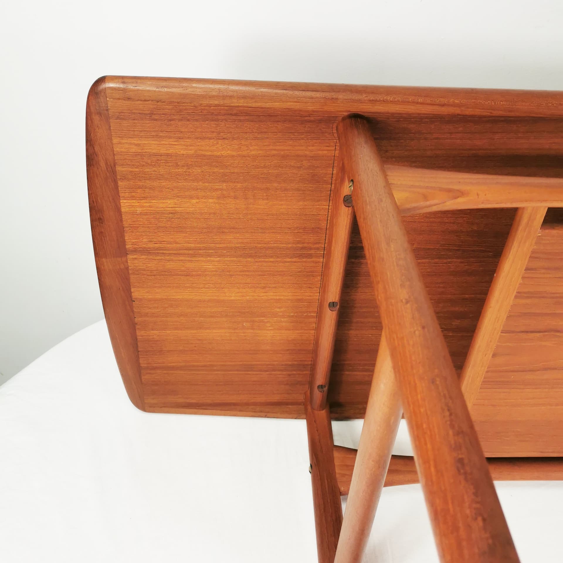 Coffee table, brown teak, by R. Christensen, Arrebo Møbler, Denmark, 1960s. - 388367