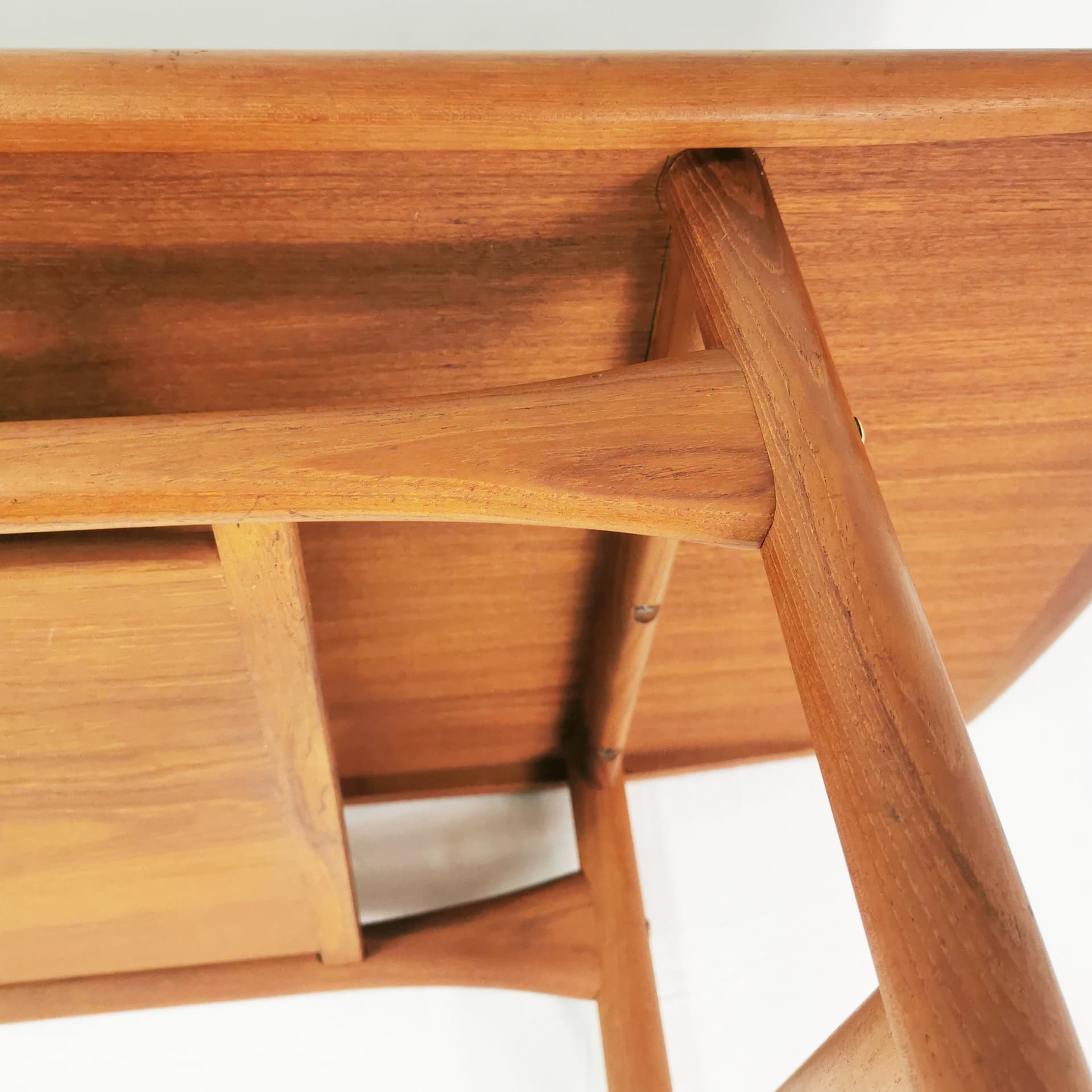 Coffee table, brown teak, by R. Christensen, Arrebo Møbler, Denmark, 1960s. - 388369