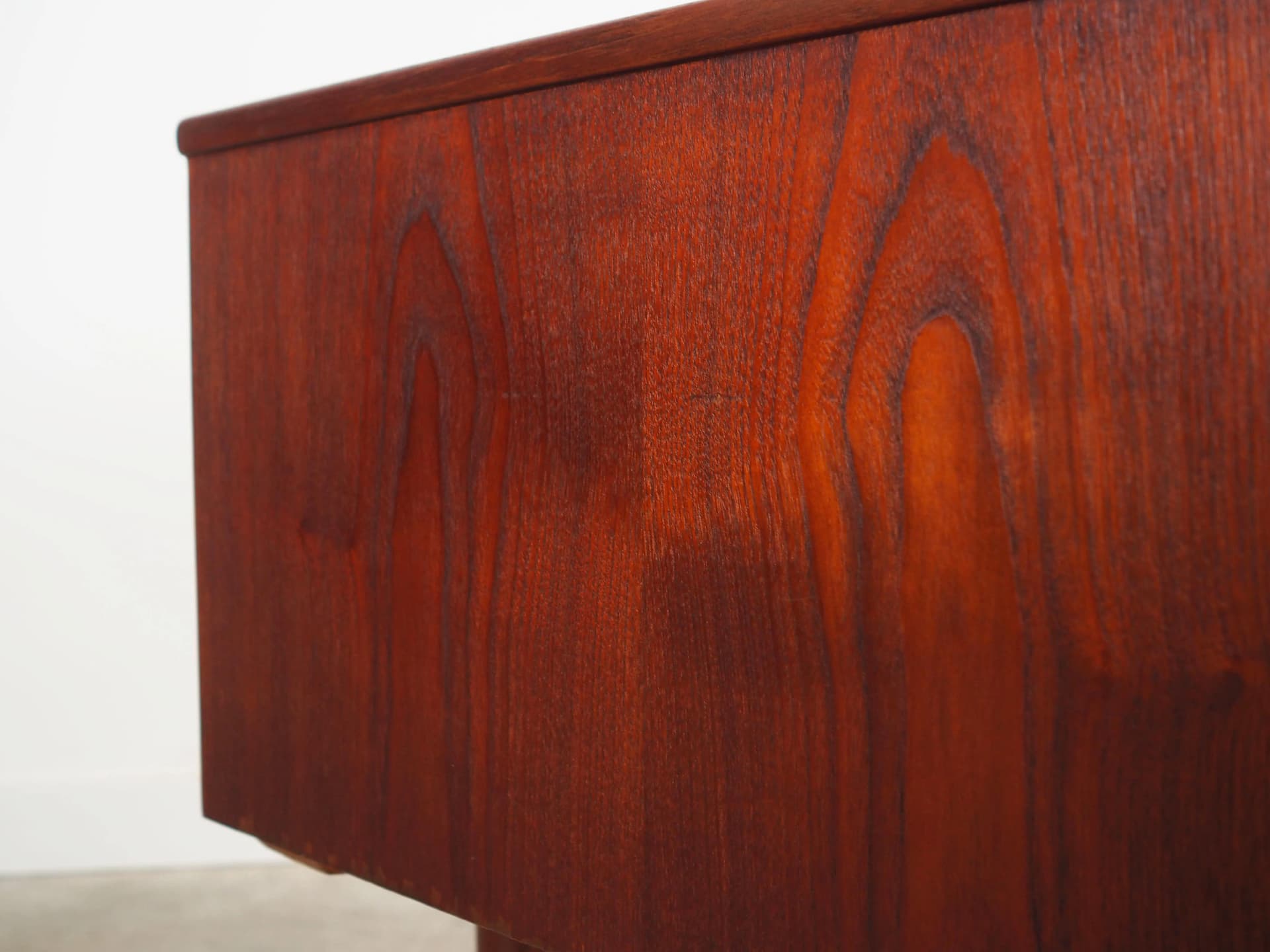 Desk, brown teak, Denmark, 1970s. - 28638