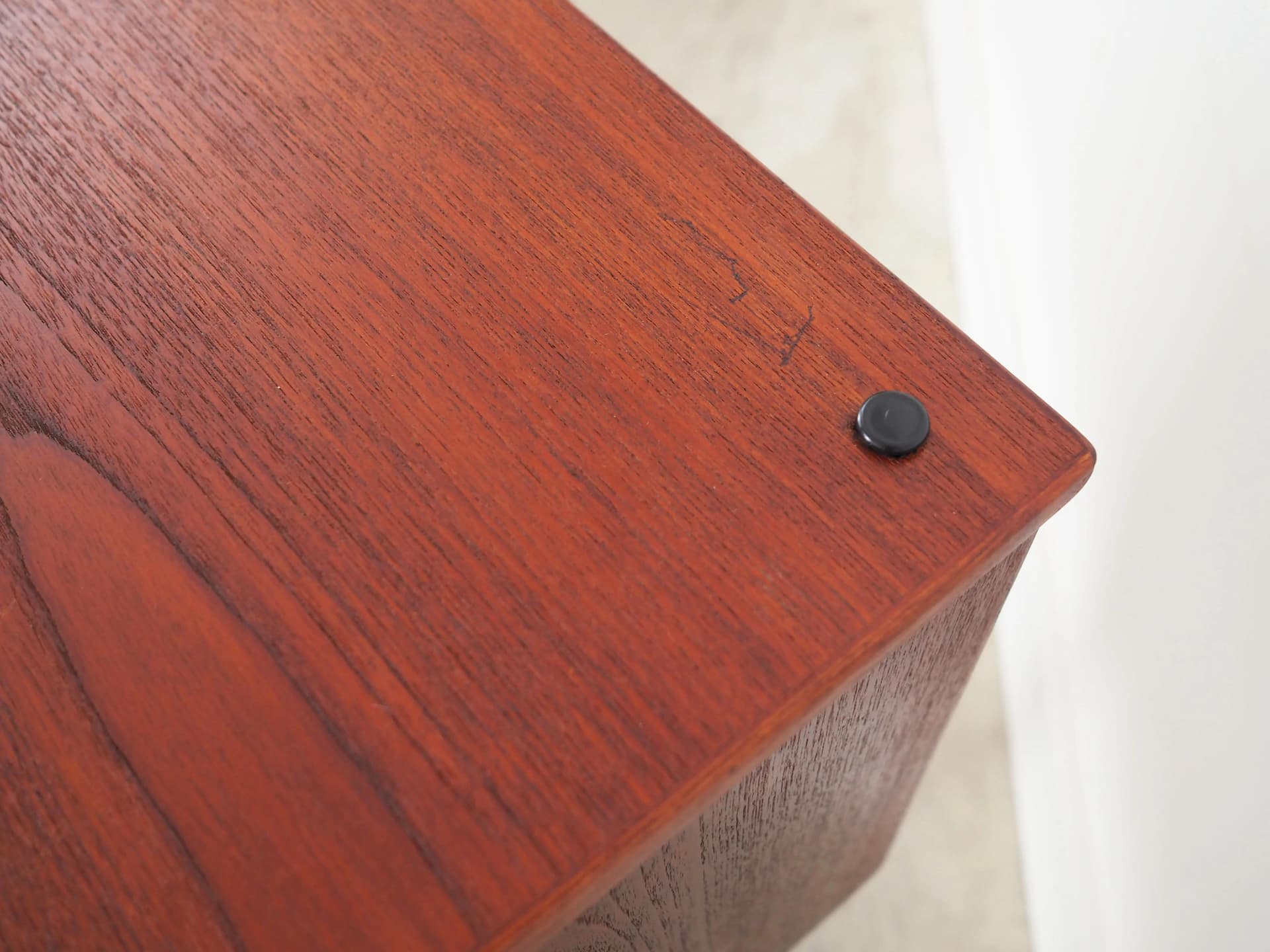 Desk, brown teak, Denmark, 1970s. - 28642