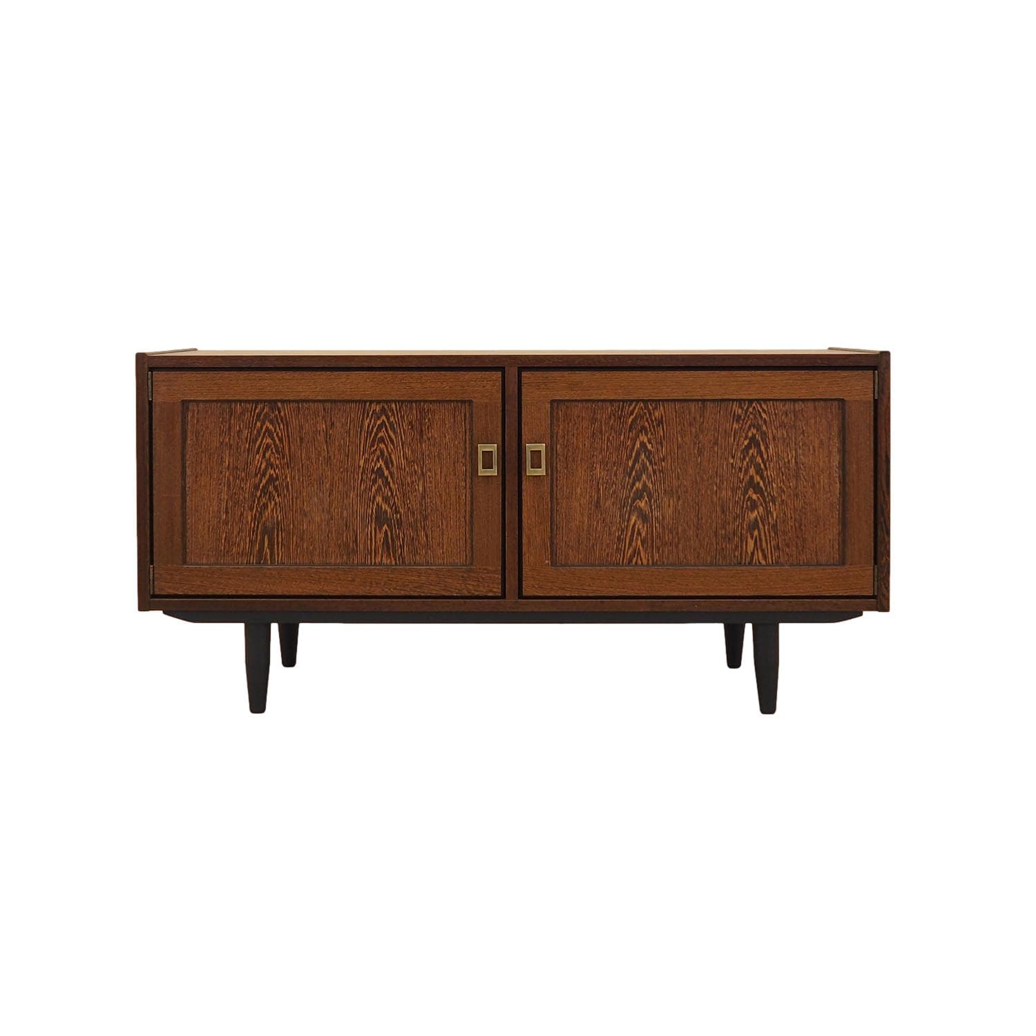 Szafka Danish Modern, dąb brązowy, nogi czarne, Dania, lata 70.