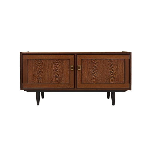 Szafka Danish Modern, dąb brązowy, nogi czarne, Dania, lata 70. - WYMIARY