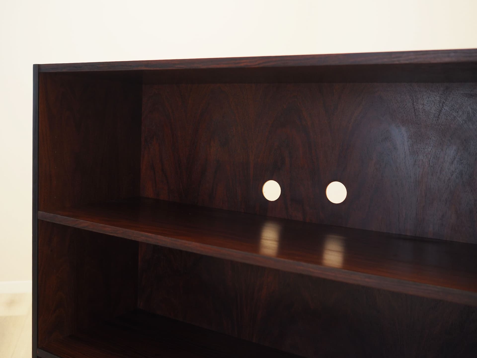 Bookcase, brown rosewood, black wood, Denmark, 1960s. - 388456