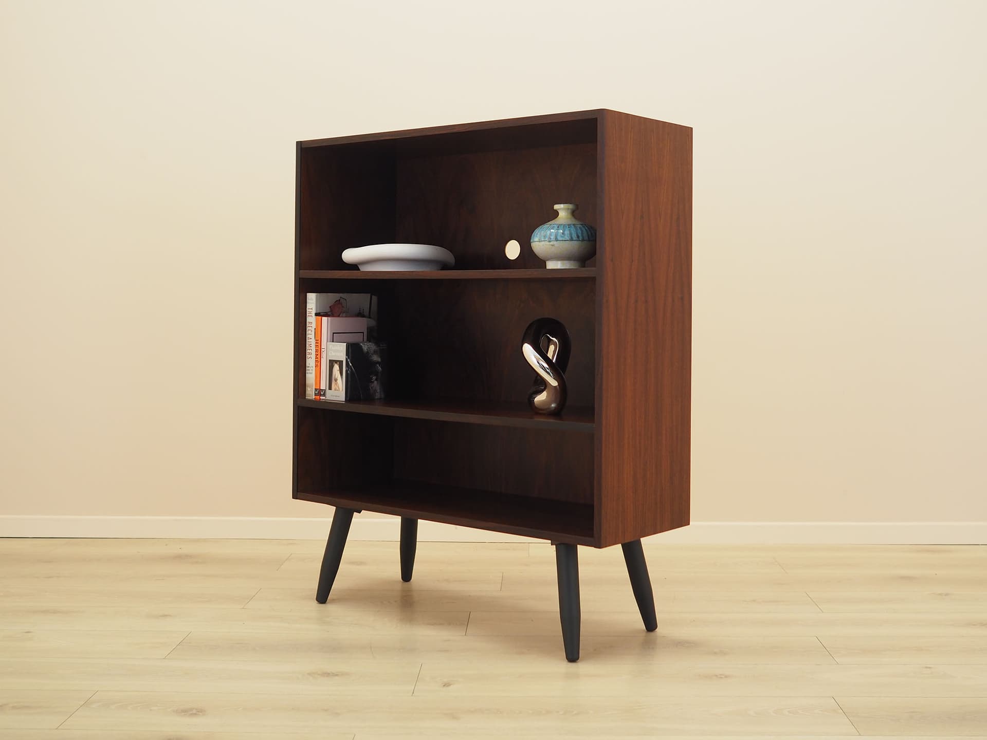 Bookcase, brown rosewood, black wood, Denmark, 1960s. - 388451