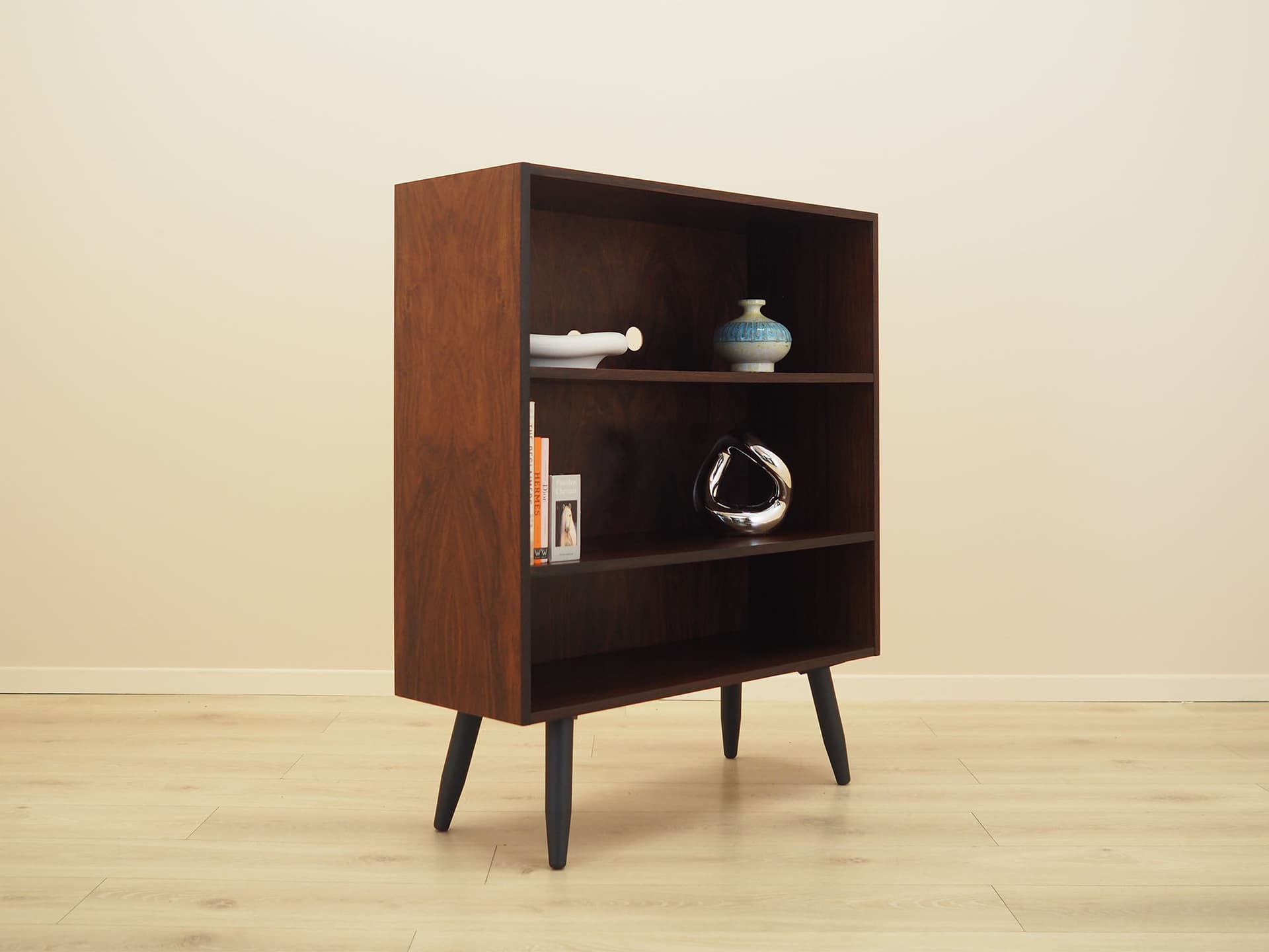 Bookcase, brown rosewood, black wood, Denmark, 1960s. - 388452