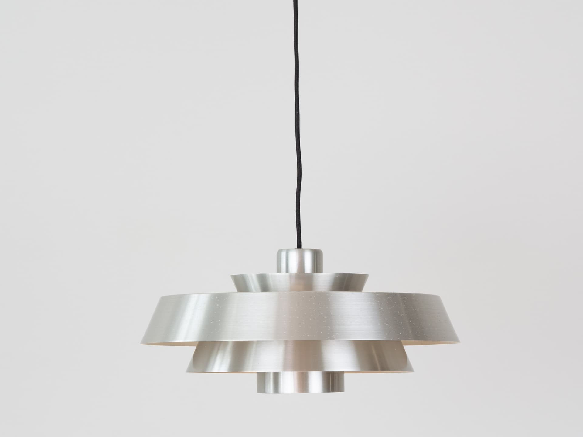 Pendant Lamp Nova, silver brass, by J. Hammerborg, Fog & Mørup, Denmark, 1960s. - 388495