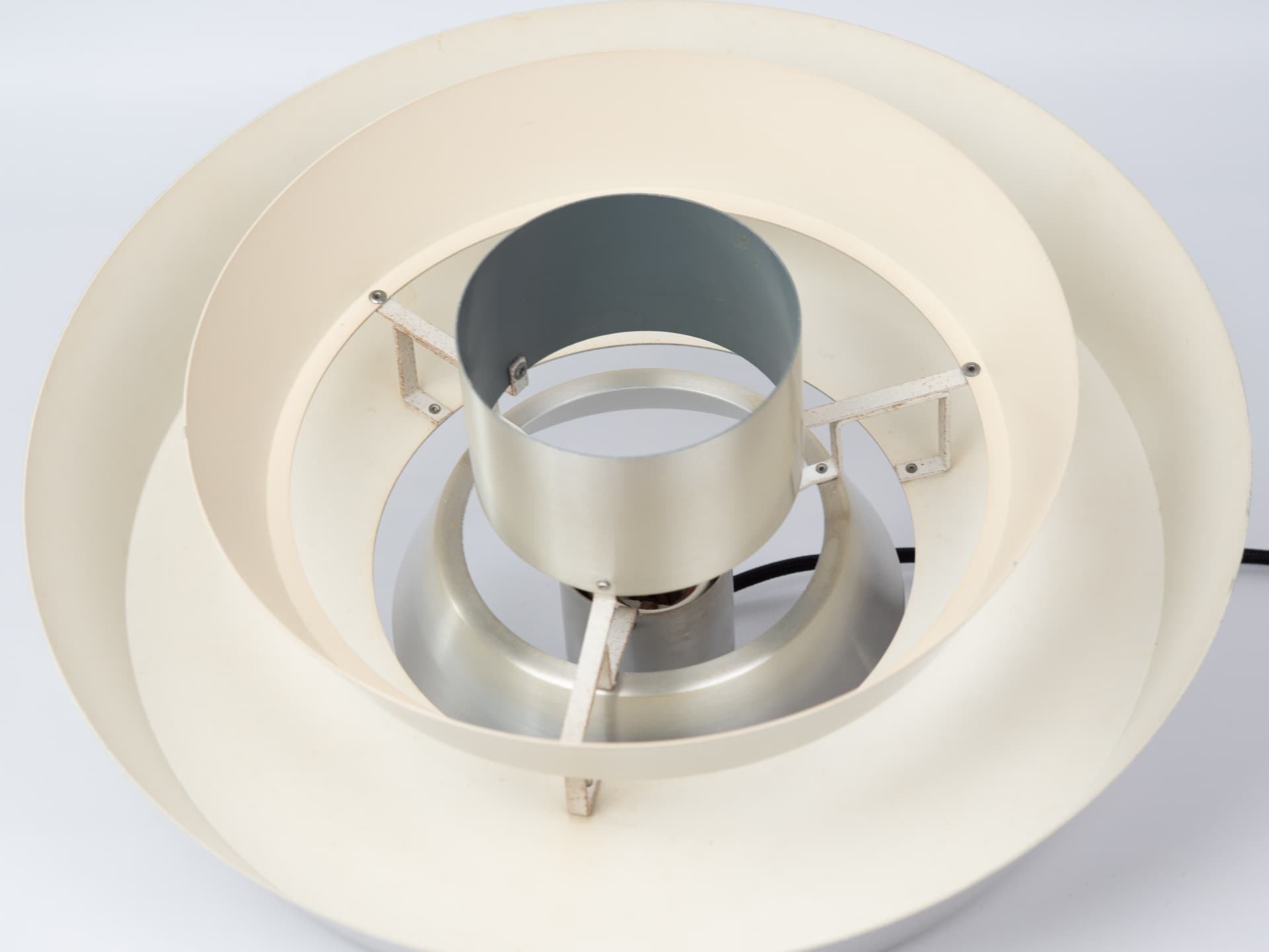 Pendant Lamp Nova, silver brass, by J. Hammerborg, Fog & Mørup, Denmark, 1960s. - 388505