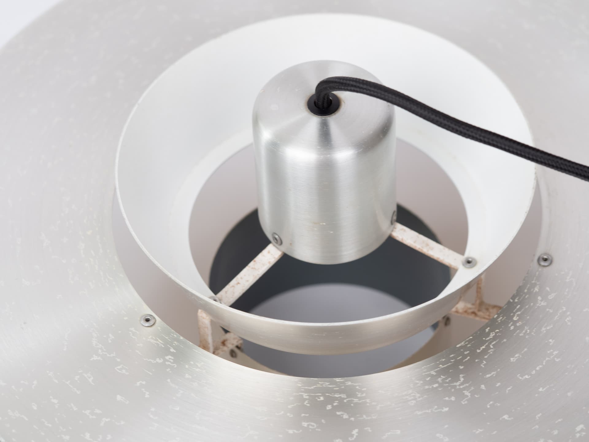 Pendant Lamp Nova, silver brass, by J. Hammerborg, Fog & Mørup, Denmark, 1960s. - 388504
