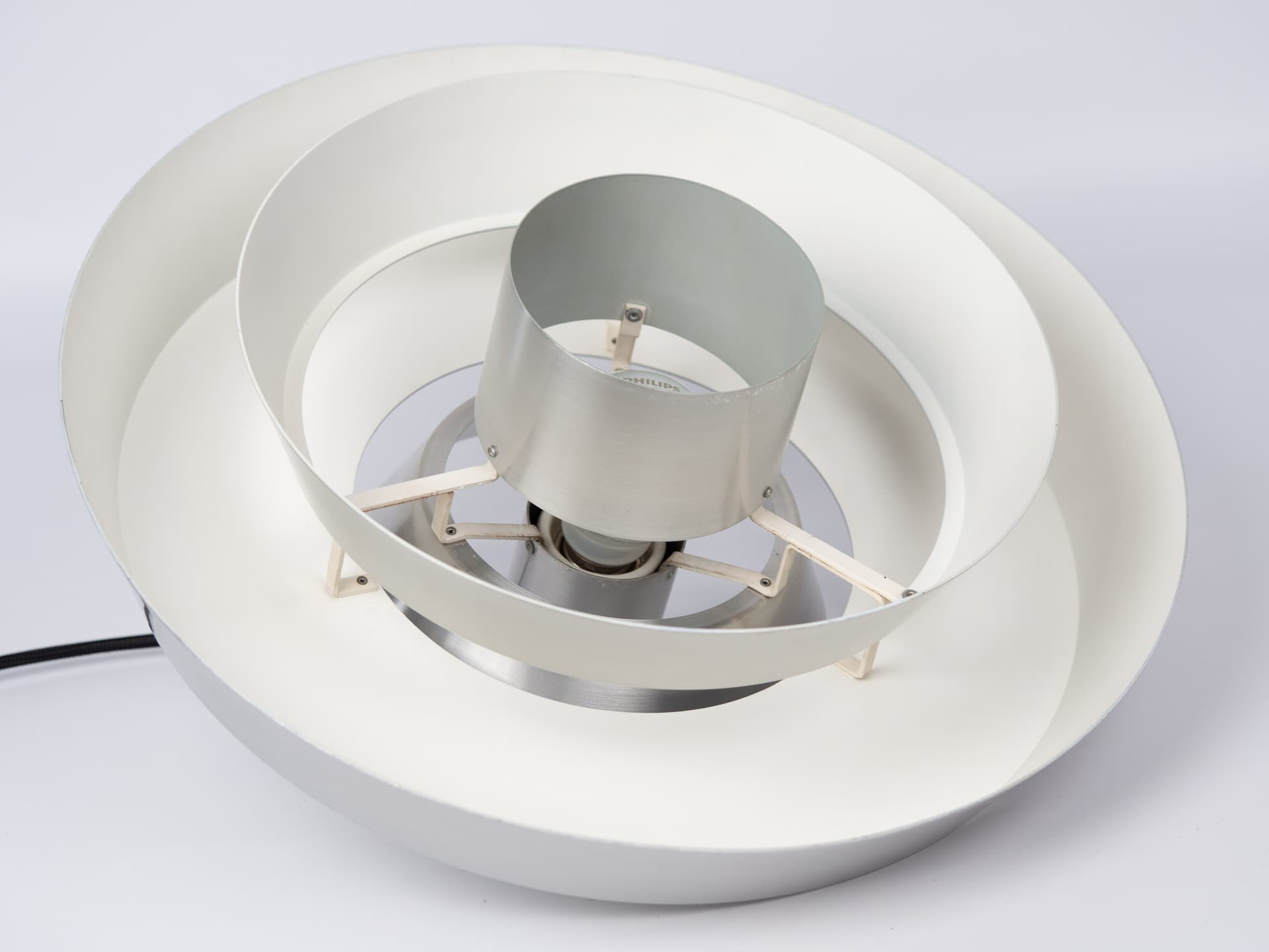 Pendant lamp Nova, silver aluminium, by J. Hammerborg, Fog & Mørup, Denmark, 1960s. - 388528