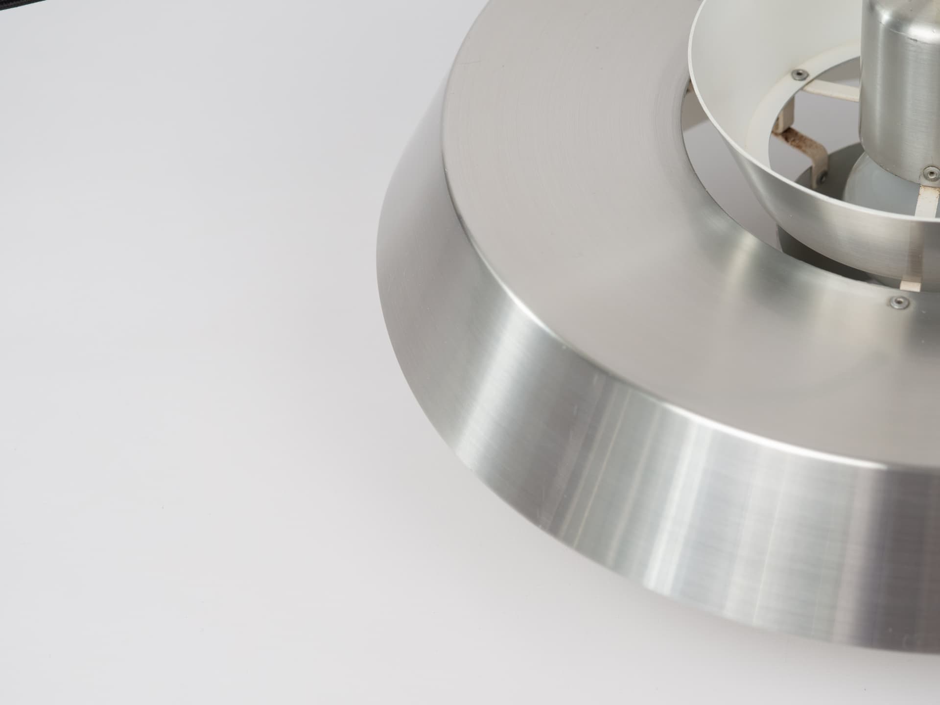 Pendant lamp Nova, silver aluminium, by J. Hammerborg, Fog & Mørup, Denmark, 1960s. - 388524