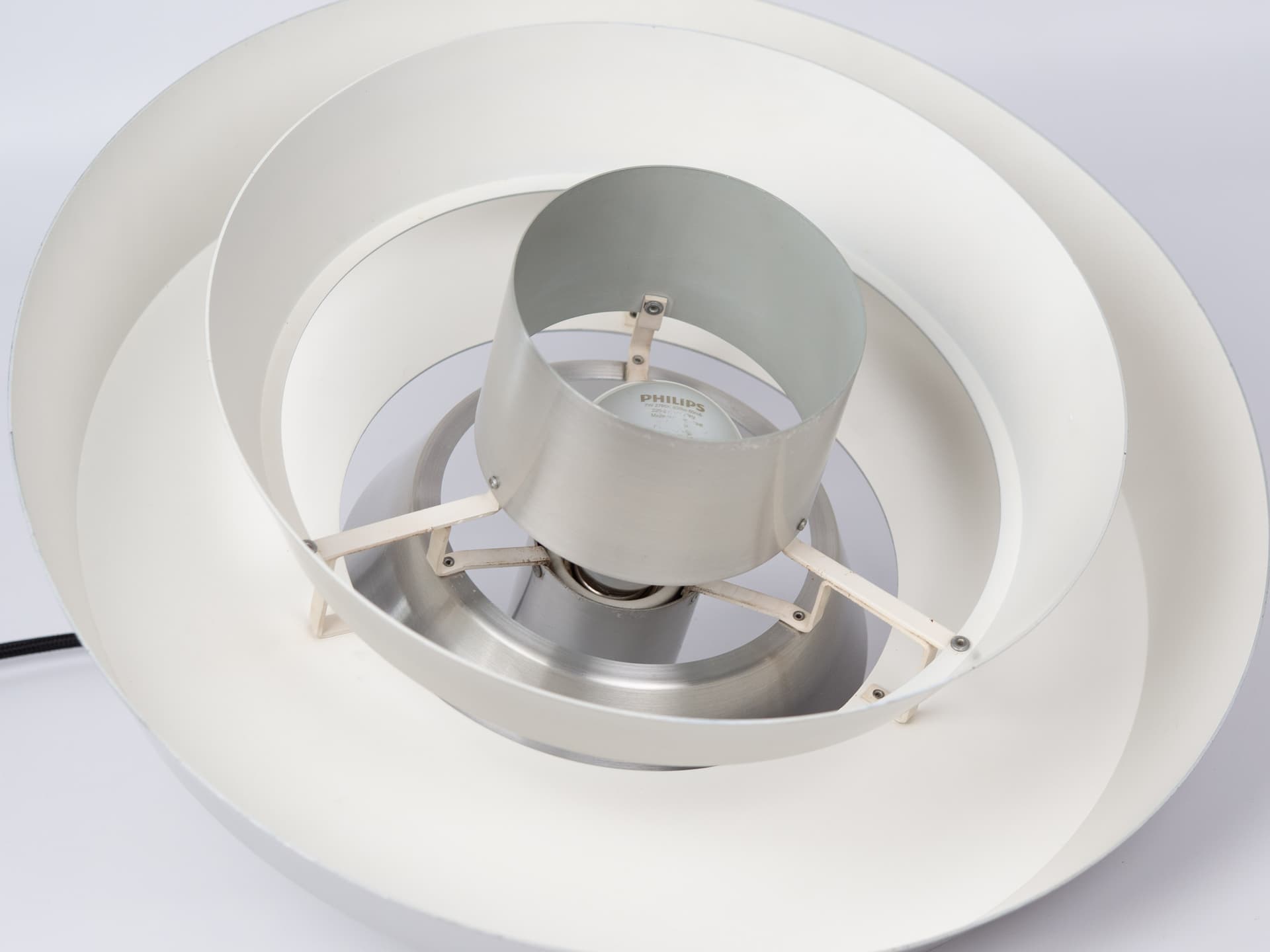 Pendant lamp Nova, silver aluminium, by J. Hammerborg, Fog & Mørup, Denmark, 1960s. - 388527