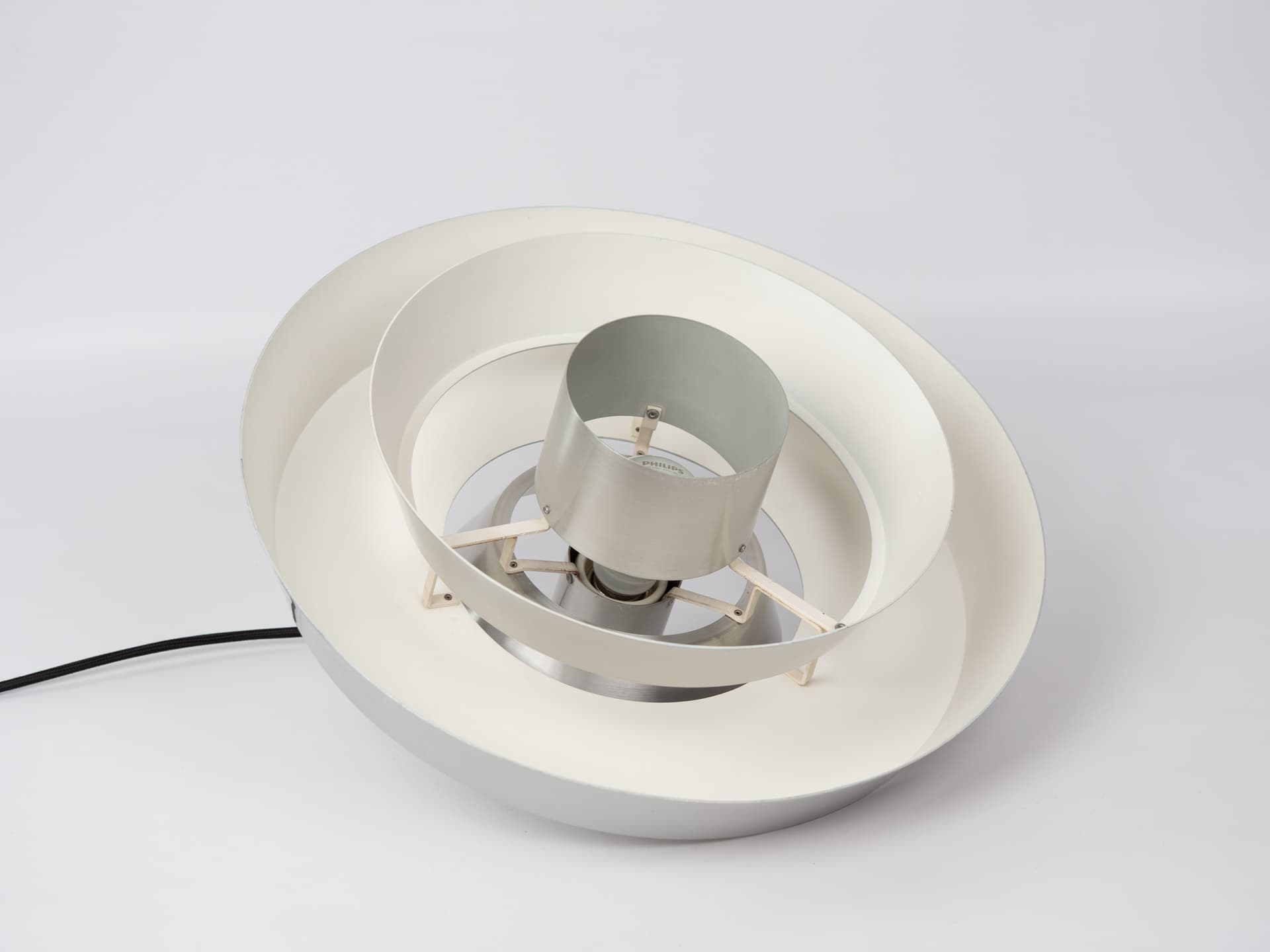 Pendant lamp Nova, silver aluminium, by J. Hammerborg, Fog & Mørup, Denmark, 1960s. - 388526