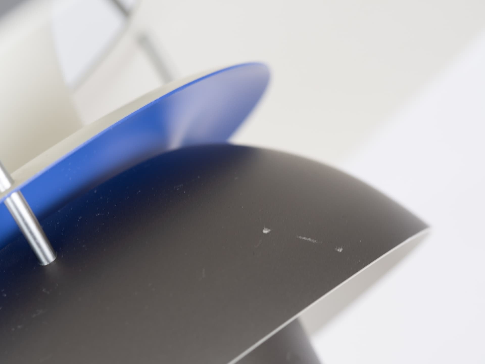 Pendant lamp PH 5, grey aluminum, by P. Henningsen, Louis Poulsen, Denmark, 1980s. - 388552