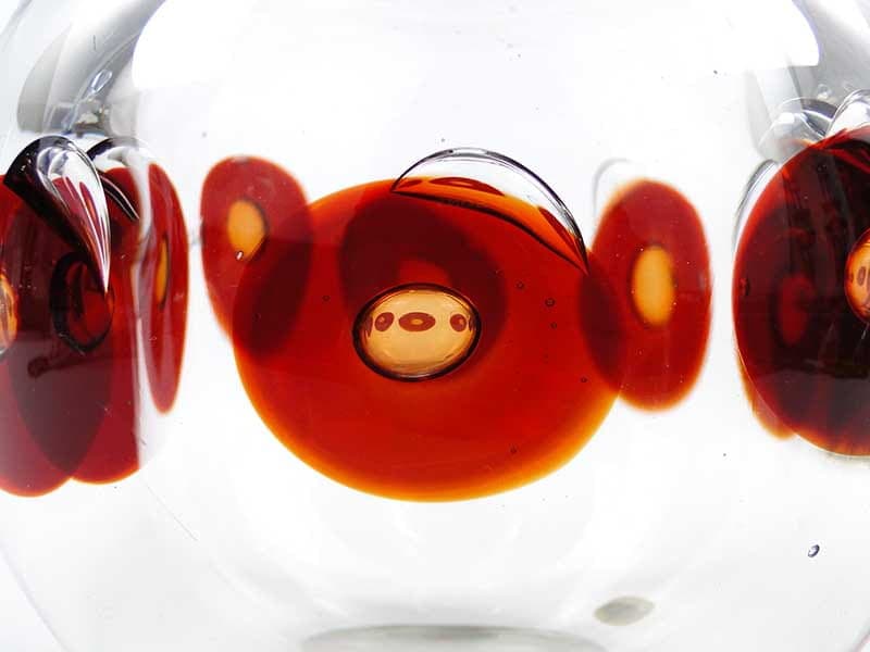 Vase, clear red orange yellow glass, by P. Stejskal, Skrdlovice, Czechoslovakia, 1970s. - 388593