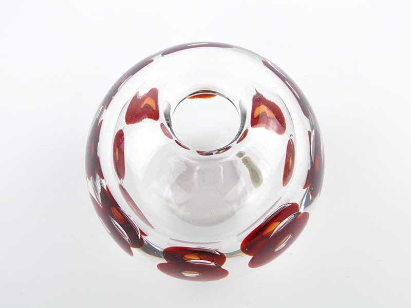 Vase, clear red orange yellow glass, by P. Stejskal, Skrdlovice, Czechoslovakia, 1970s. - 388597