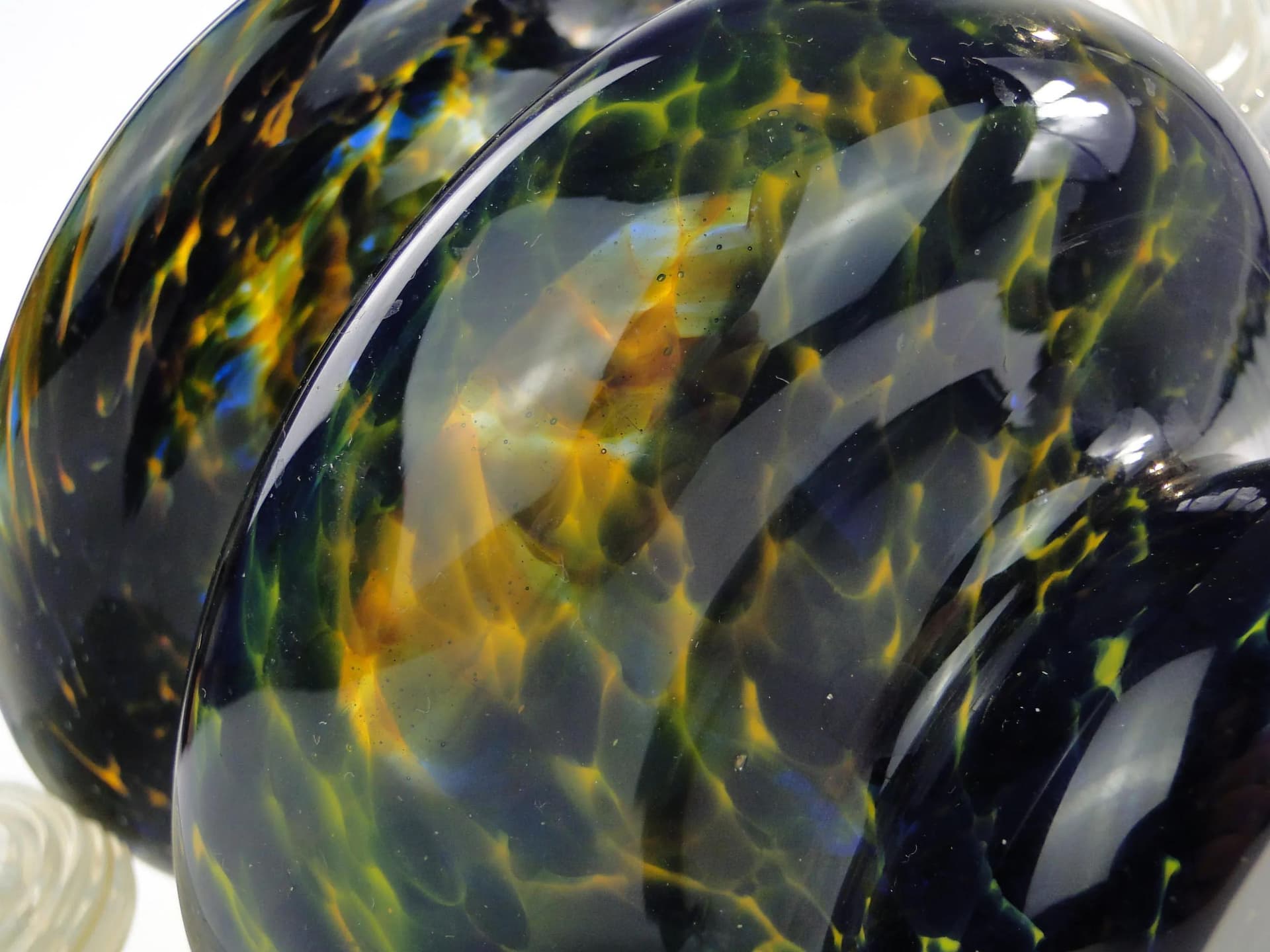 Vase millefiori, navy blue glass, Italy, 1980s. - 388608
