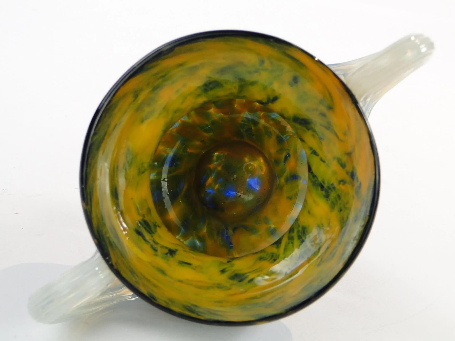 Vase millefiori, navy blue glass, Italy, 1980s. - 388609