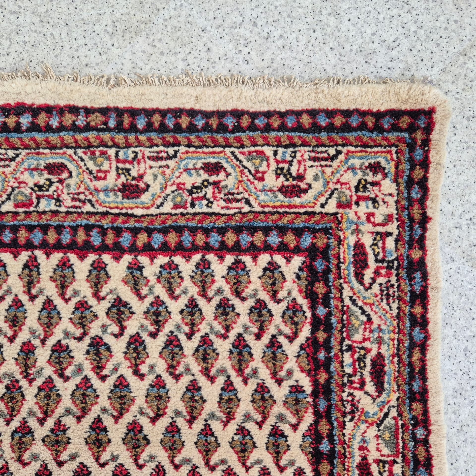 Runner Saruq Mir 400x77 cm, beige wool, 1980s. - 388753