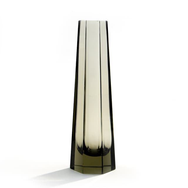 Crystal Vase Olive, Walha Glas, Germany, 1950s - DIMENSION