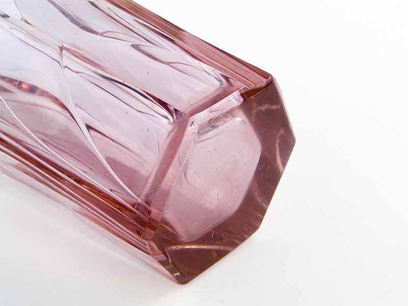 Vase Art Deco, amethyst clear crystal, Moser, Czechia, 1920s - 388827