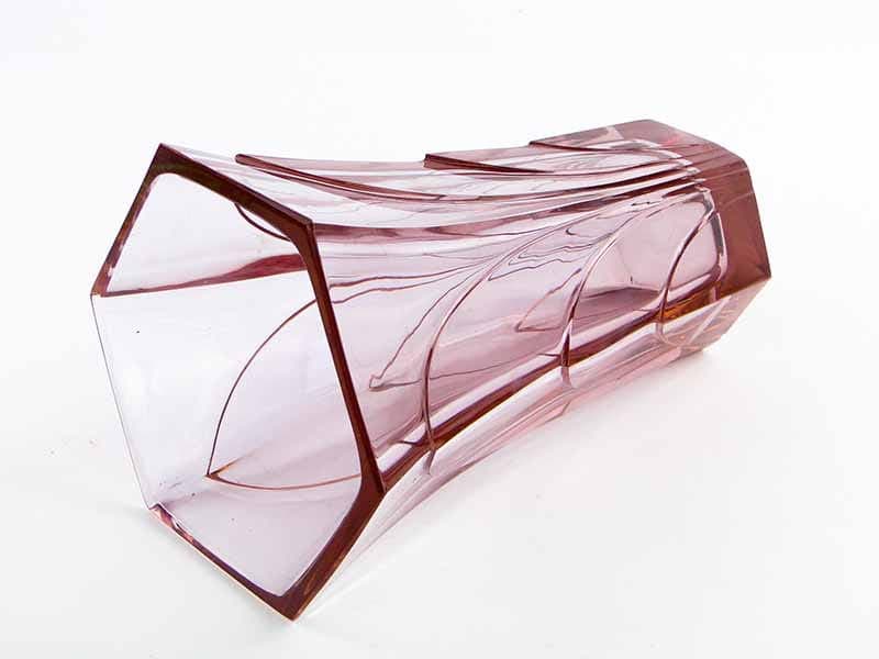 Vase Art Deco, amethyst clear crystal, Moser, Czechia, 1920s - 388824