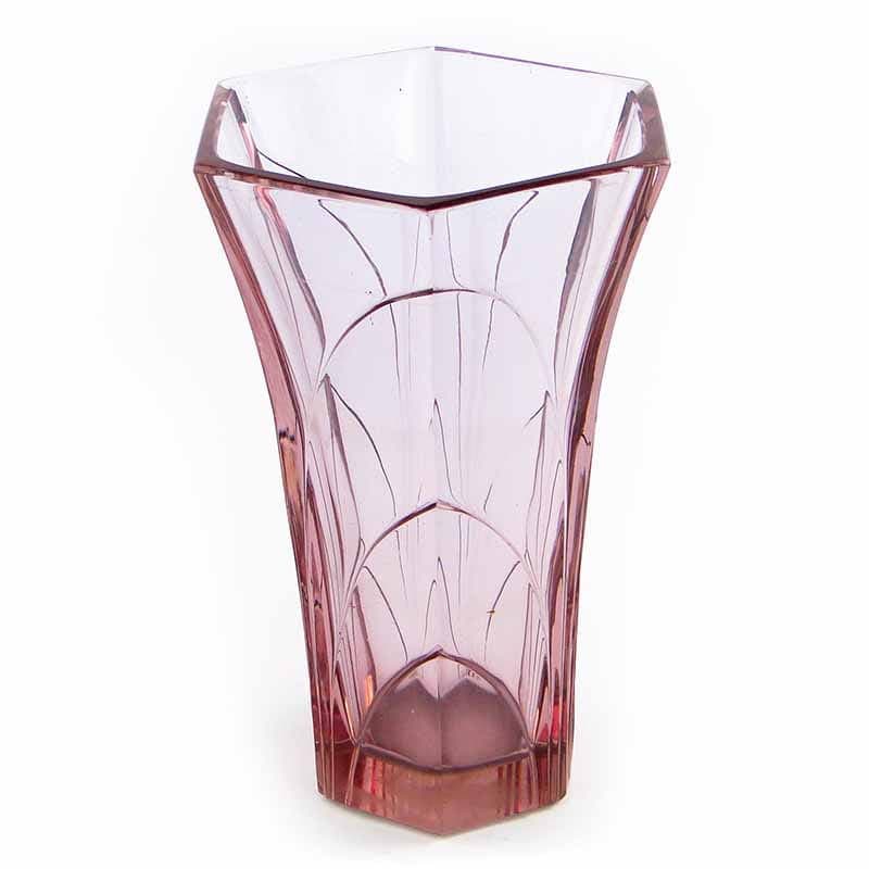 Vase Art Deco, amethyst clear crystal, Moser, Czechia, 1920s - 388822