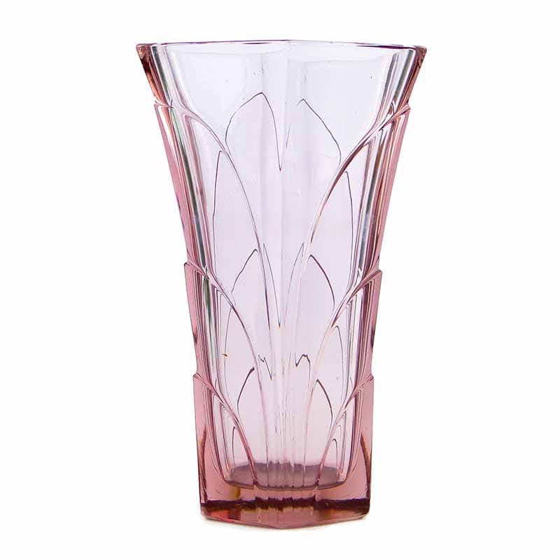 Vase Art Deco, amethyst clear crystal, Moser, Czechia, 1920s - 388819